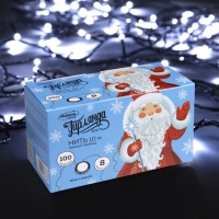 Гирлянда &laquo;Нить&raquo; 10 м, IP20, тёмная нить, 100 LED, свечение белое, 8 режимов, 220 В