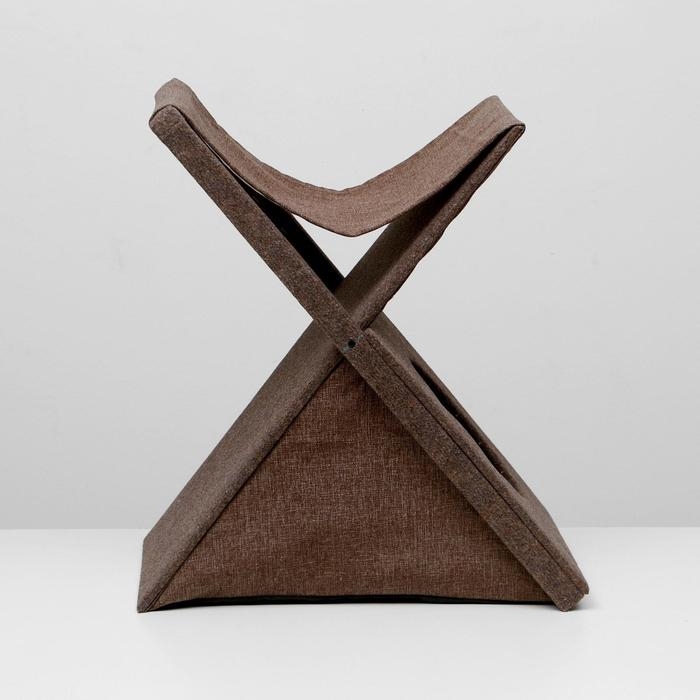 Домик для кошек с когтеточкой Домик для кошек с когтеточкой "Икс", раскладной с гамаком, ковролин, микс цветов