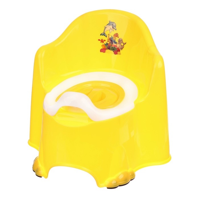 Горшок детский антискользящий «Комфорт» с крышкой, съёмная чаша, цвет жёлтый Горшок детский антискользящий «Комфорт» с крышкой, съёмная чаша, цвет жёлтый