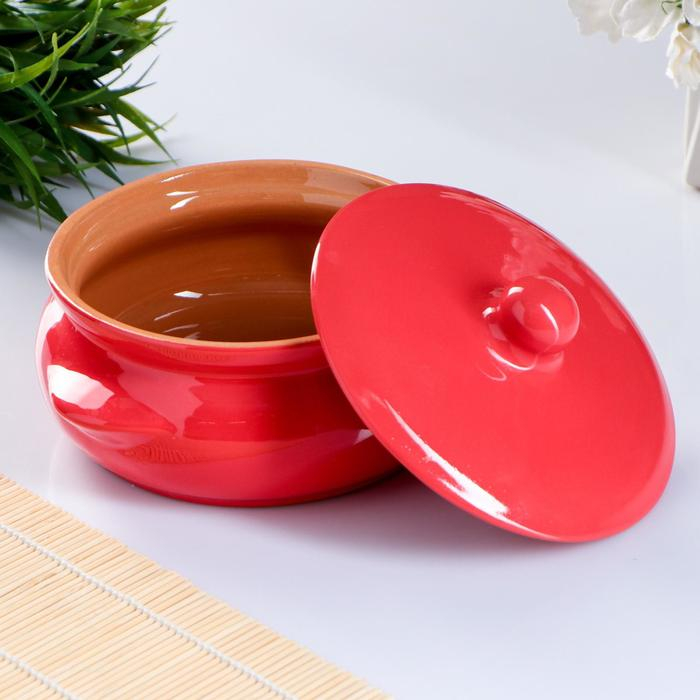 Горшок керамический для запекания Горшок керамический для запекания "Борисовский" 0,7л / 15х9см, радуга МИКС