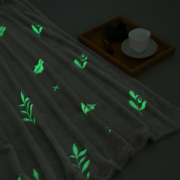 Плед светящийся в темноте Этель Twigs 200*220 см,100% п/э, корал-флис, 220 гр/м2 Плед светящийся в темноте Этель Twigs 200*220 см,100% п/э, корал-флис, 220 гр/м2