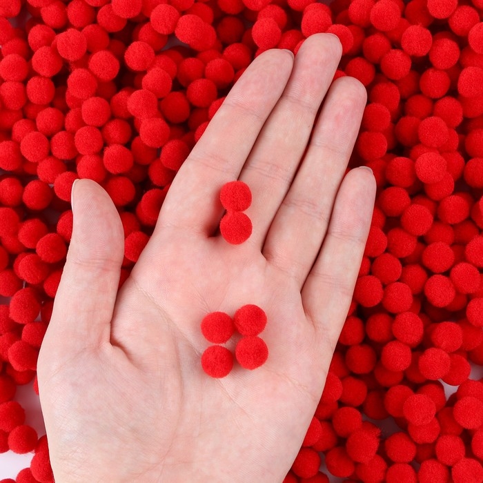 Набор деталей для декора &laquo;Бомбошки&raquo;, набор 5000 шт., размер 1 шт. &mdash; 1 см, цвет красный