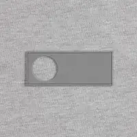 Лейбл из ПВХ с вырубкой &laquo;Круг&raquo;, серый