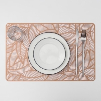 Салфетка сервировочная на стол «Листья», 43×28 см, цвет металлик коричневый Салфетка сервировочная на стол «Листья», 43×28 см, цвет металлик коричневый