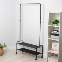 Стойка для одежды «Валенсия 32М», 91,5×30×162 см, цвет чёрный Стойка для одежды «Валенсия 32М», 91,5×30×162 см, цвет чёрный