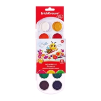 Акварель 12 цветов, ErichKrause ArtBerry, медовая, без кисти, пластиковая коробка, европодвес Акварель 12 цветов, ErichKrause ArtBerry, медовая, без кисти, пластиковая коробка, европодвес
