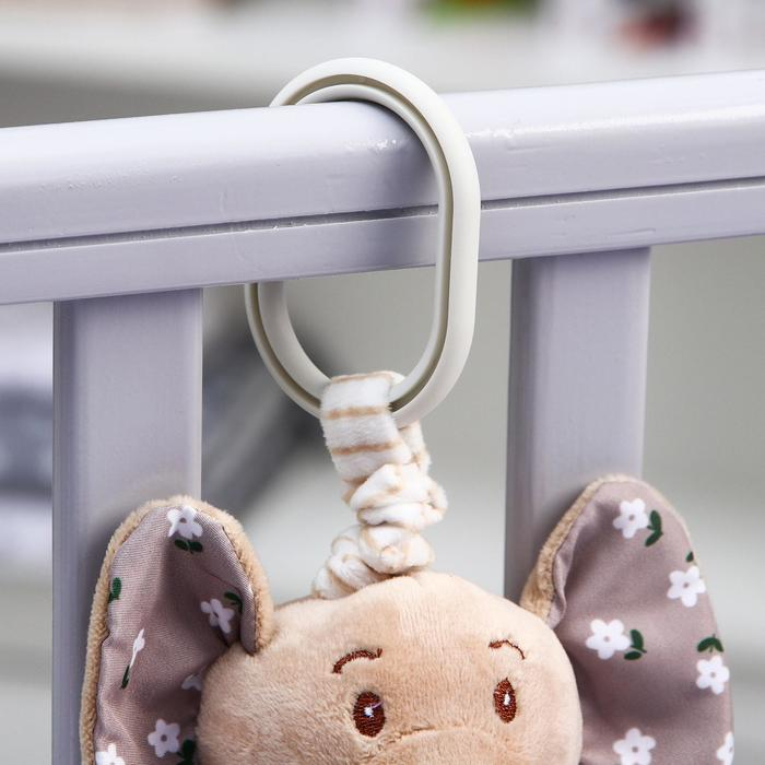 Подвеска мягкая с вибрацией «Слоник Няша», прорезыватель, на кроватку, коляску, Крошка Я Подвеска мягкая с вибрацией «Слоник Няша», прорезыватель, на кроватку, коляску, Крошка Я