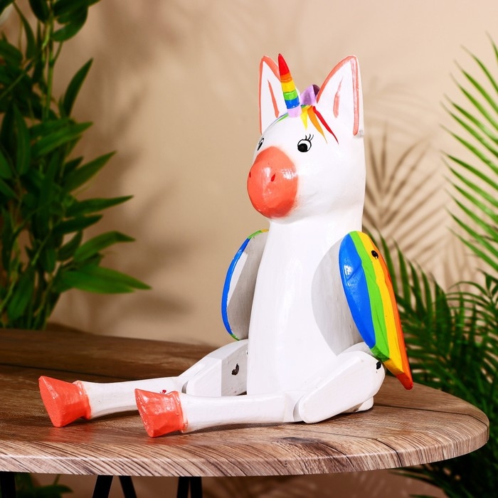 Сувенир Сувенир "Единорог" висячие лапки, дерево 40 см