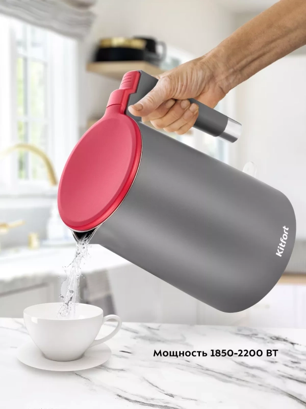 Чайник электрический металлический КТ-6662 - 1.5 л