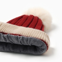 Шапка детская MINAKU, цв.бордовый, р-р 48-50