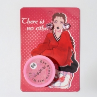 Набор 2 предмета: серьги, глиттер &laquo;Сердце&raquo;, цвет розовый в серебре, цвет глиттера МИКС