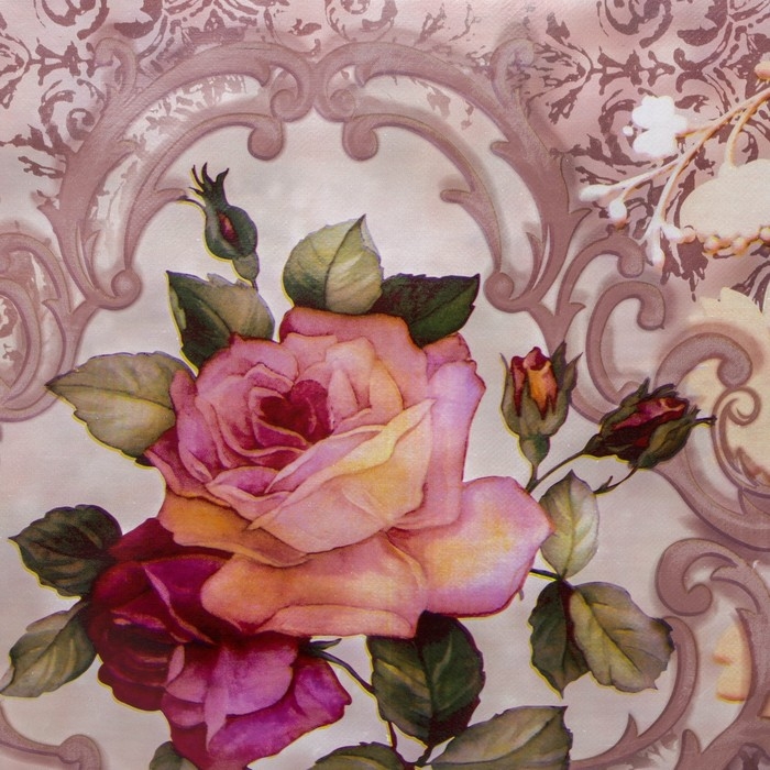 Клеёнка на стол Доляна &laquo;Лира&raquo;, на нетканой основе, ширина 137 см, толщина 0,2 мм, рулон 20 м