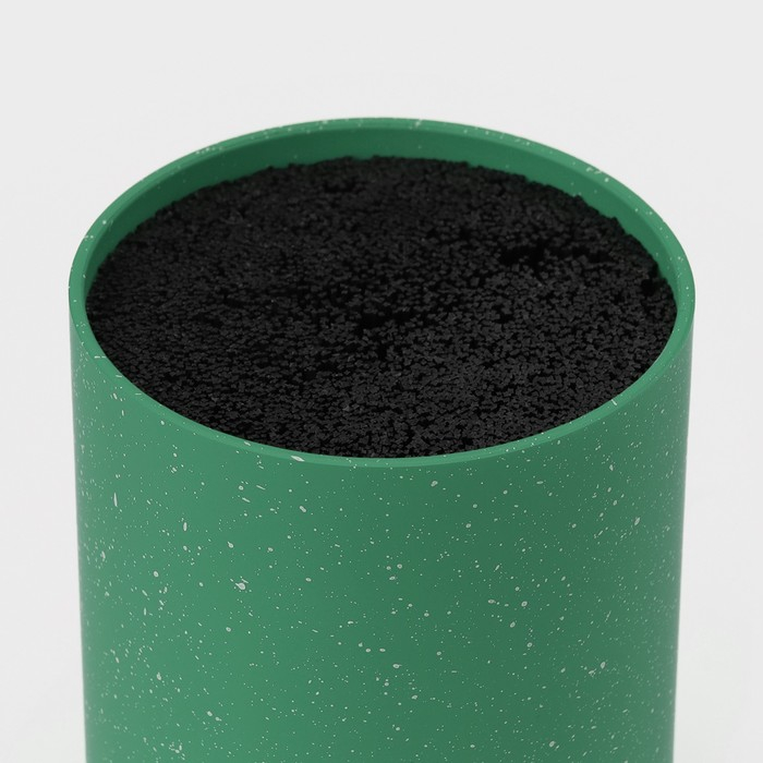 Подставка для ножей с наполнителем Доляна &laquo;Зефир&raquo;, 11&times;18 см, цвет зелёный