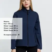 Куртка софтшелл женская Race Women темно-синяя, размер XXL