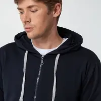 Толстовка на молнии с капюшоном Unit Siverga темно-синяя, размер S