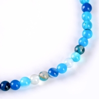 Бусины из натурального камня &laquo;Голубой агат&raquo; набор 90 шт., размер 1 шт. &mdash; 4 мм