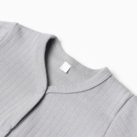 Боди с длинным рукавом, цвет серый, рост 62 см