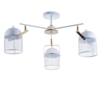 Люстра "Бирасо" 3x60Вт E27 белый-золото 58х58х40 см.  Модель GZV-0036