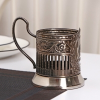 Подстаканник &laquo;Z&raquo;, d=72 мм, никелированный, с чернением