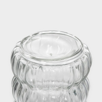 Банки стеклянные для сыпучих продуктов Доляна &laquo;Коралл&raquo;, 2 предмета: 500 мл, 9&times;12,5 см, с пластиковой крышкой