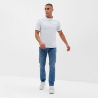 Футболка (поло) мужская MINAKU REGULAR FIT: цвет белый, р-р 52