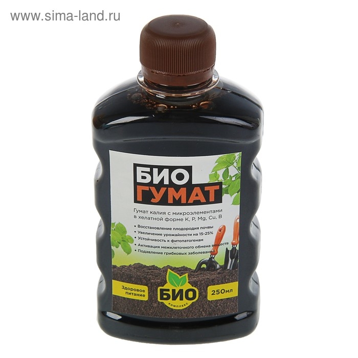 БиоГумат из бурого угля БИО-комплекс, 250 мл БиоГумат из бурого угля БИО-комплекс, 250 мл