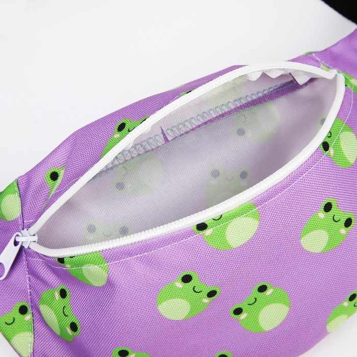 Поясная сумка на молнии, цвет сиреневый Поясная сумка на молнии, цвет сиреневый