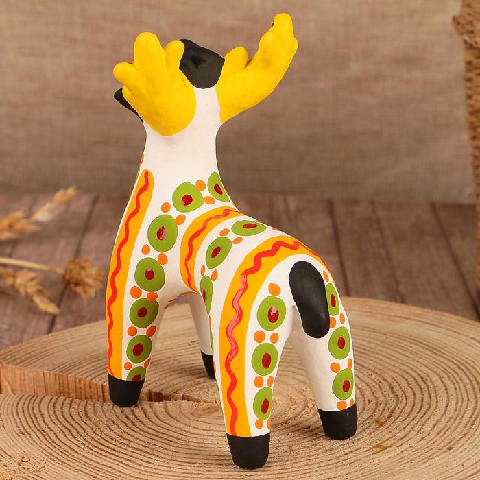 Дымковская игрушка Дымковская игрушка "Олень", микс