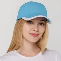 Бейсболка Honor, голубая с белым кантом Бейсболка Honor, голубая с белым кантом