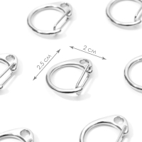 Карабин металлический «Круг», d = 16 мм, 25 × 20 мм, 10 шт, цвет серебряный Карабин металлический «Круг», d = 16 мм, 25 × 20 мм, 10 шт, цвет серебряный