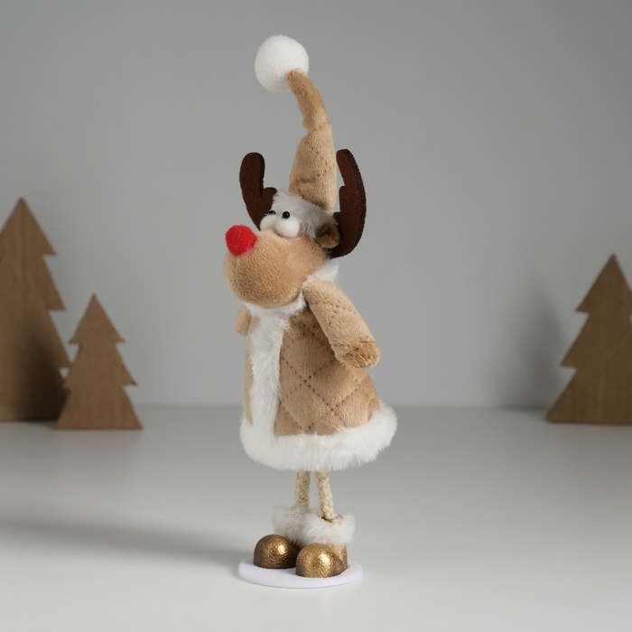Сувенир текстиль Сувенир текстиль "Олень в бежевой шубке" 6,5х8х20 см