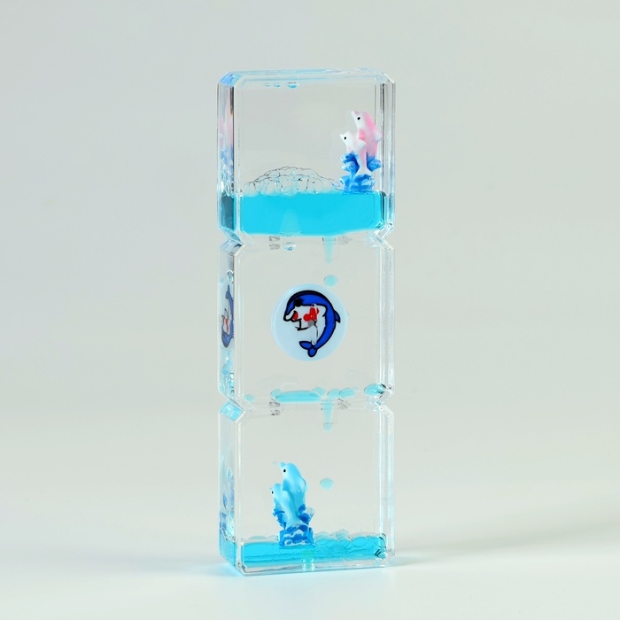 Гелевые часы, антистресс, 15 х 5.5 х 2.5 см, синие