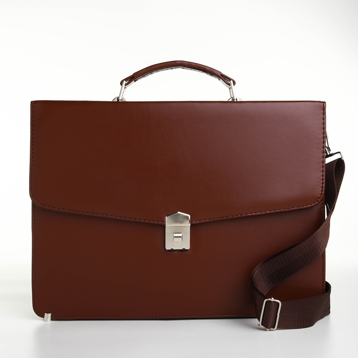Сумка мужская деловая на клапане, цвет коричневый Сумка мужская деловая на клапане, цвет коричневый