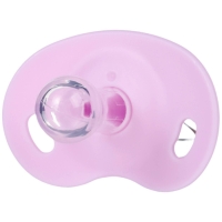 Соска - пустышка силиконовая классическая, от 3 мес., с колпачком, цвет розовый