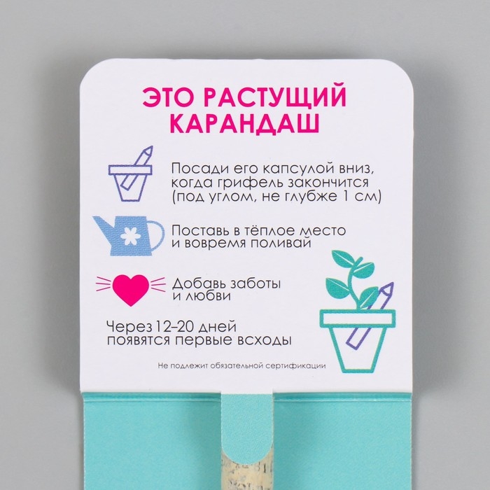 Растущие подарочные карандаши mini Обрети спокойствие "Мята"