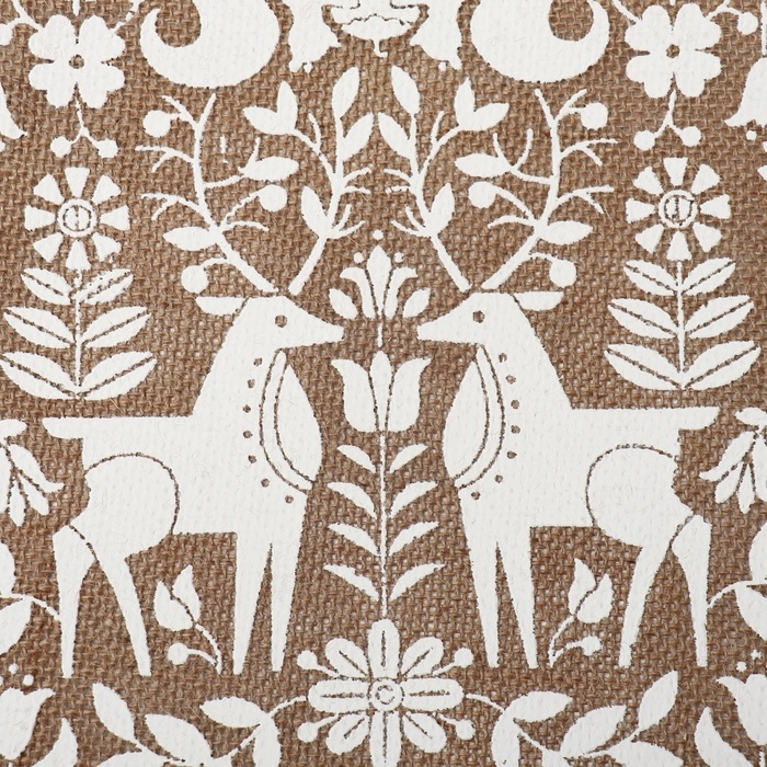 Новый год. Салфетка &laquo;Олени&raquo; цв.белый, 37*37 см