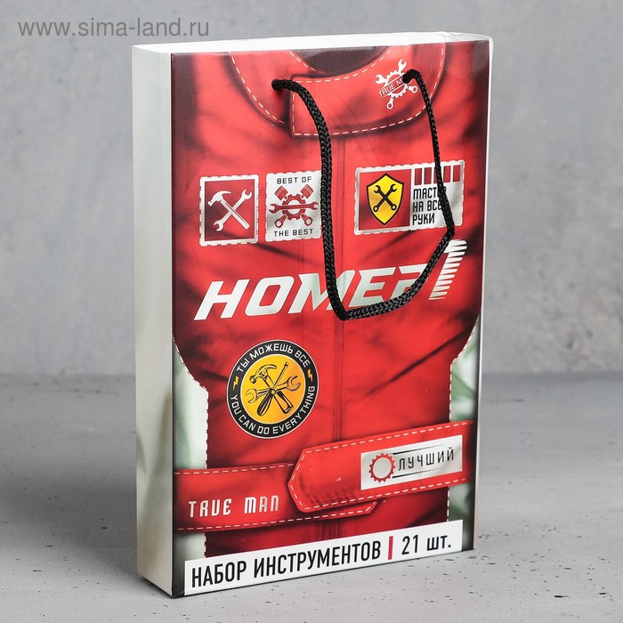 Набор инструментов в майке &laquo;Номер 1&raquo;, подарочная упаковка, 14х22см