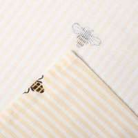 Комплект штор для кухни Доляна "Пчёлки", 150х180 см - 2 шт,  рогожка 164 г/м2, 100% хл