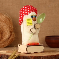 Оберег - шкатулка «Домовой с ложкой», 25 см, микс Оберег - шкатулка «Домовой с ложкой», 25 см, микс