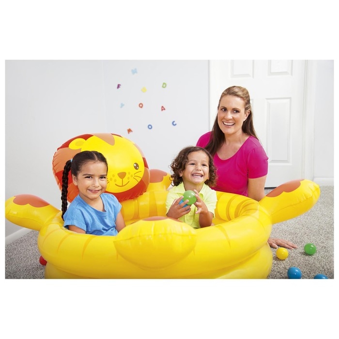 Бассейн надувной &laquo;Лев&raquo;, 111 x 98 x 61,5 см, с мячами, 52261 Bestway