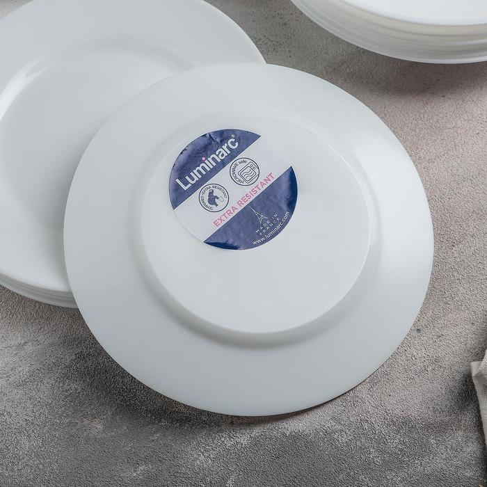 Сервиз столовый стеклокерамический Everyday, 18 предметов, цвет белый, серый Сервиз столовый стеклокерамический Everyday, 18 предметов, цвет белый, серый