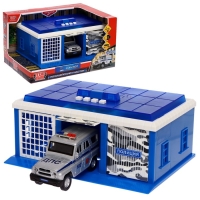 Игровой набор &laquo;Гараж полицейского участка с УАЗ Хантер&raquo;, 22 см, ворота, световые и звуковые эффекты