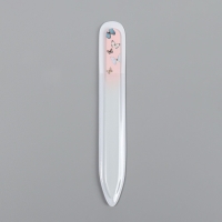 Пилка стеклянная для ногтей &laquo;Бабочки&raquo;, 14 см, в чехле, цвет МИКС