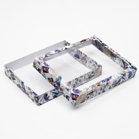 Коробка сборная крышка-дно с окном, "Новогодняя почта", 26 х 21 х 4 см. Новый год Коробка сборная крышка-дно с окном, "Новогодняя почта", 26 х 21 х 4 см. Новый год