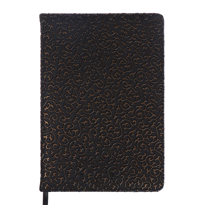 Ежедневник недатир A5 136л кожзам deVENTE. Arcadia,тв обл с пор,перф,ляс, бл70,черн