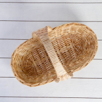 Корзина продуктовая, 45&times;23&times;10/35 см, ручное плетение, ива