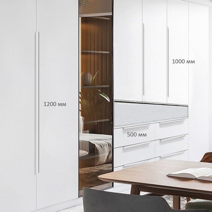 Ручка торцевая CAPPIO RT002CP, L=500 мм, м/о 288 мм, цвет матовый хром Ручка торцевая CAPPIO RT002CP, L=500 мм, м/о 288 мм, цвет матовый хром