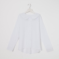 Школьная блузка для девочки, цвет белый, рост 134 Школьная блузка для девочки, цвет белый, рост 134