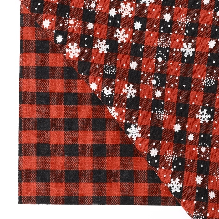 Новый год! Лоскут &laquo;Клетка со снежинками&raquo;, 48 &times; 48 см