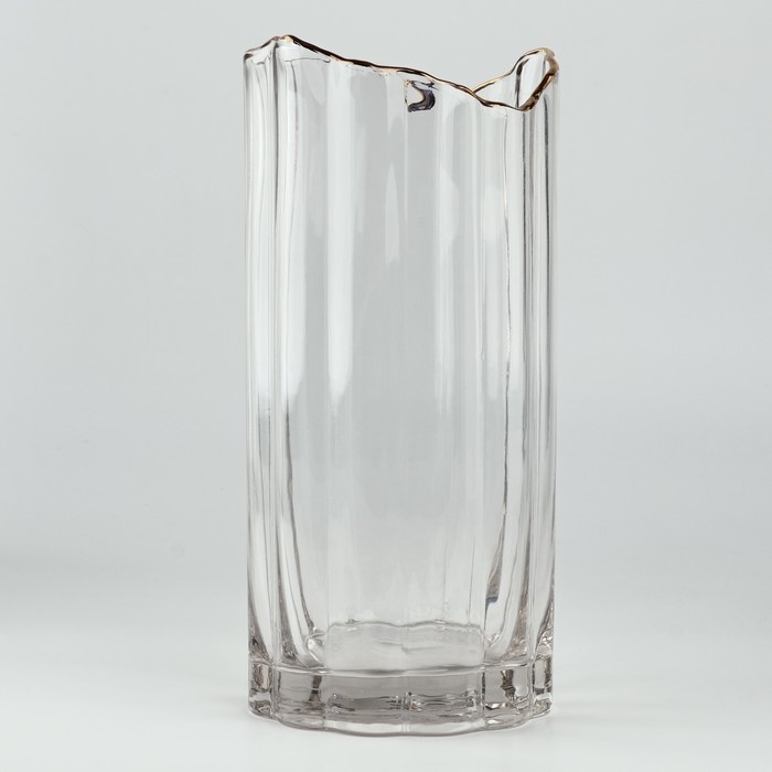 Ваза для цветов &laquo;Калипсо&raquo; из прозрачного стекла 26&times;12&times;12 см